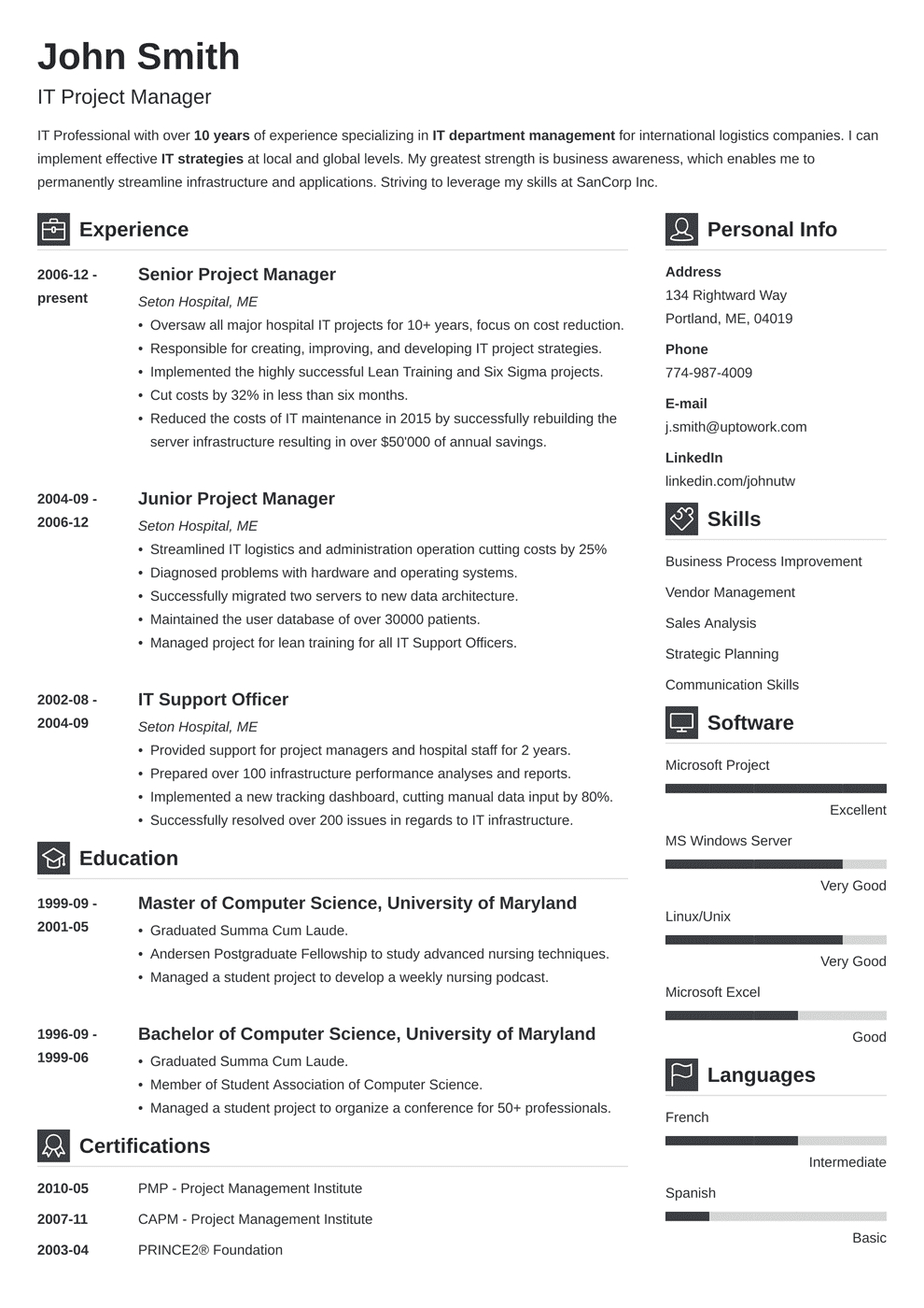 Best Project Manager Resume Examples Template Guide regarding proportions 990 X 1400