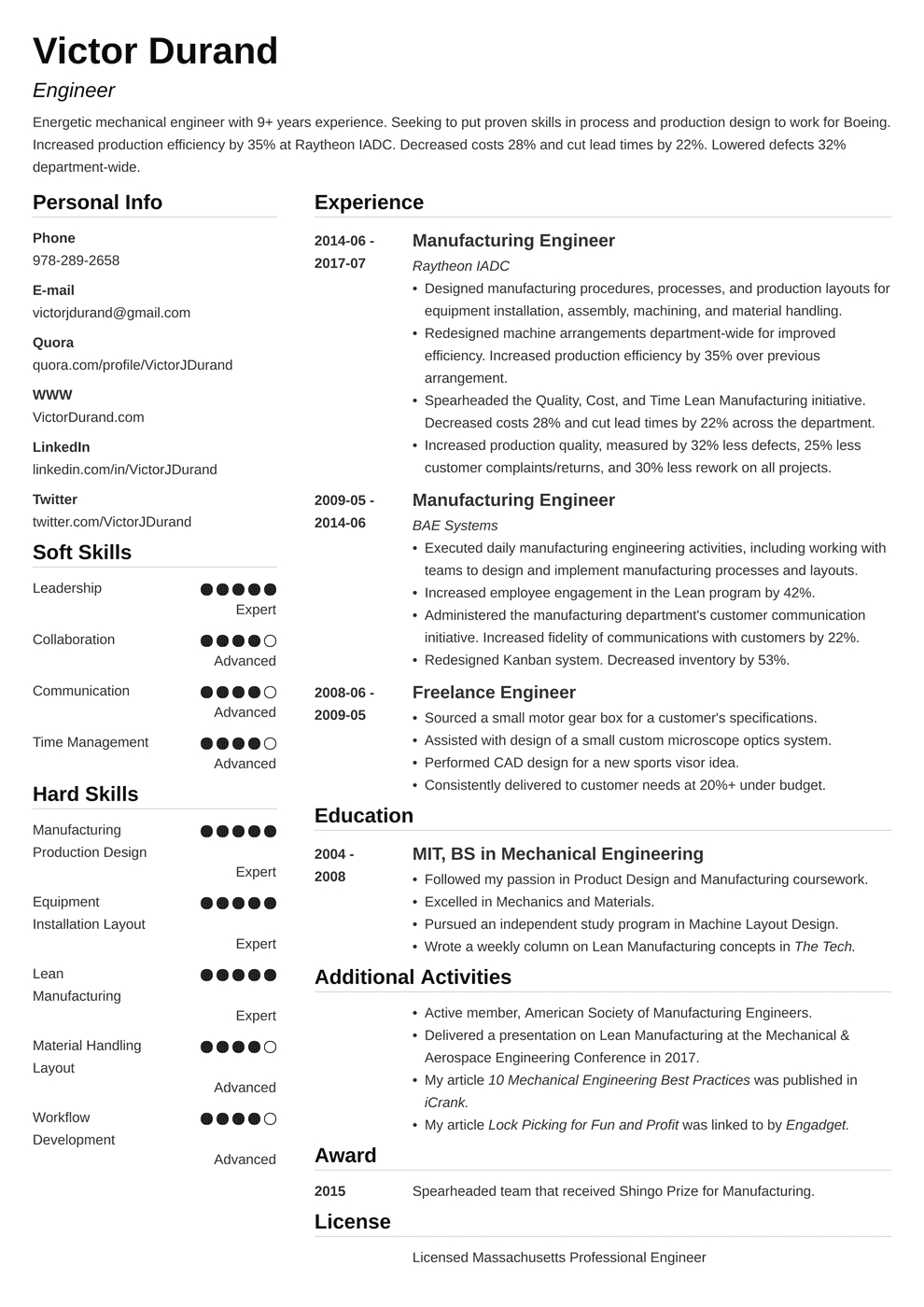 Best Resume Format For Mechanical Engineers Debandje inside sizing 990 X 1400