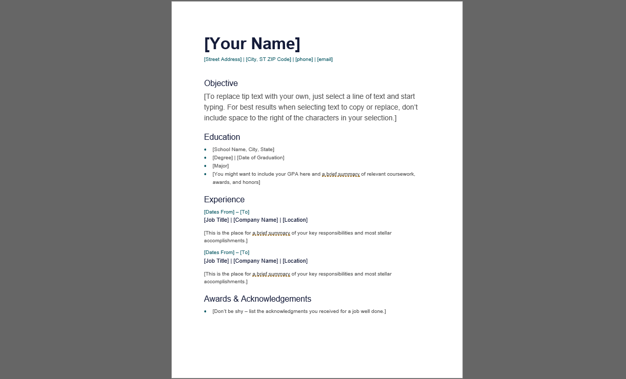 Best Resume Templates That Will Showcase Your Skills for sizing 1221 X 740