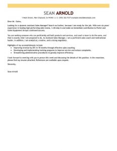 Best Sales Assistant Manager Cover Letter Examples Livecareer intended for sizing 800 X 1035