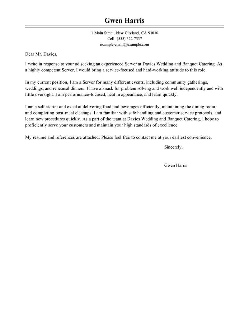 cover letter for brewer examples