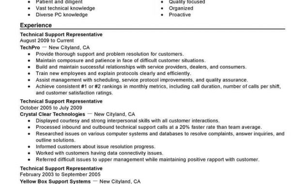 Best Technical Support Resume Example Livecareer in dimensions 800 X 1035