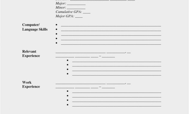 Blank Cv Format Word Download Resume Resume Sample 3945 for size 1275 X 1650