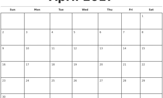 Blank Monthly Calendar 2017 Calendar Yearly Printable regarding proportions 1017 X 777