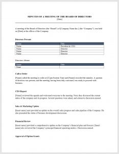 Board Meeting Minutes Template Download From Cfi Marketplace inside sizing 1377 X 1773