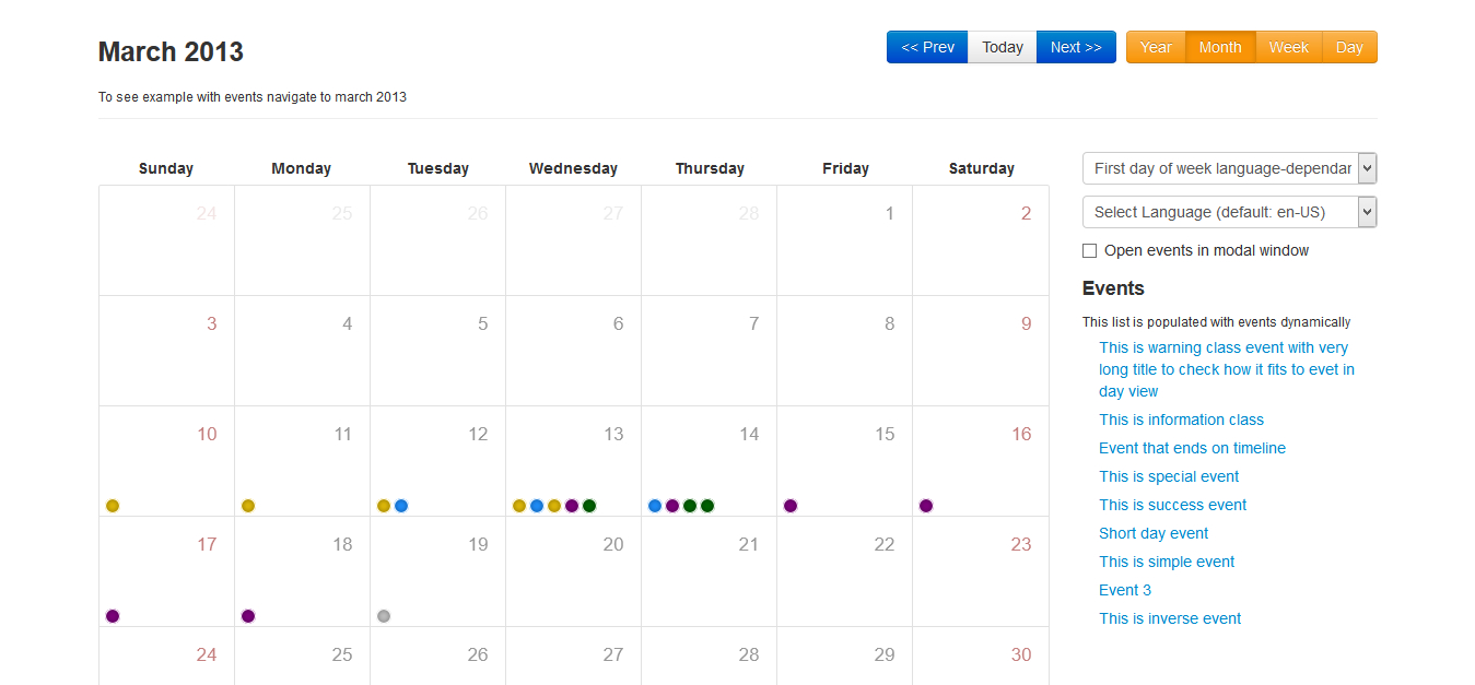 Bootstrap Event Calendar Debandje with dimensions 1349 X 627