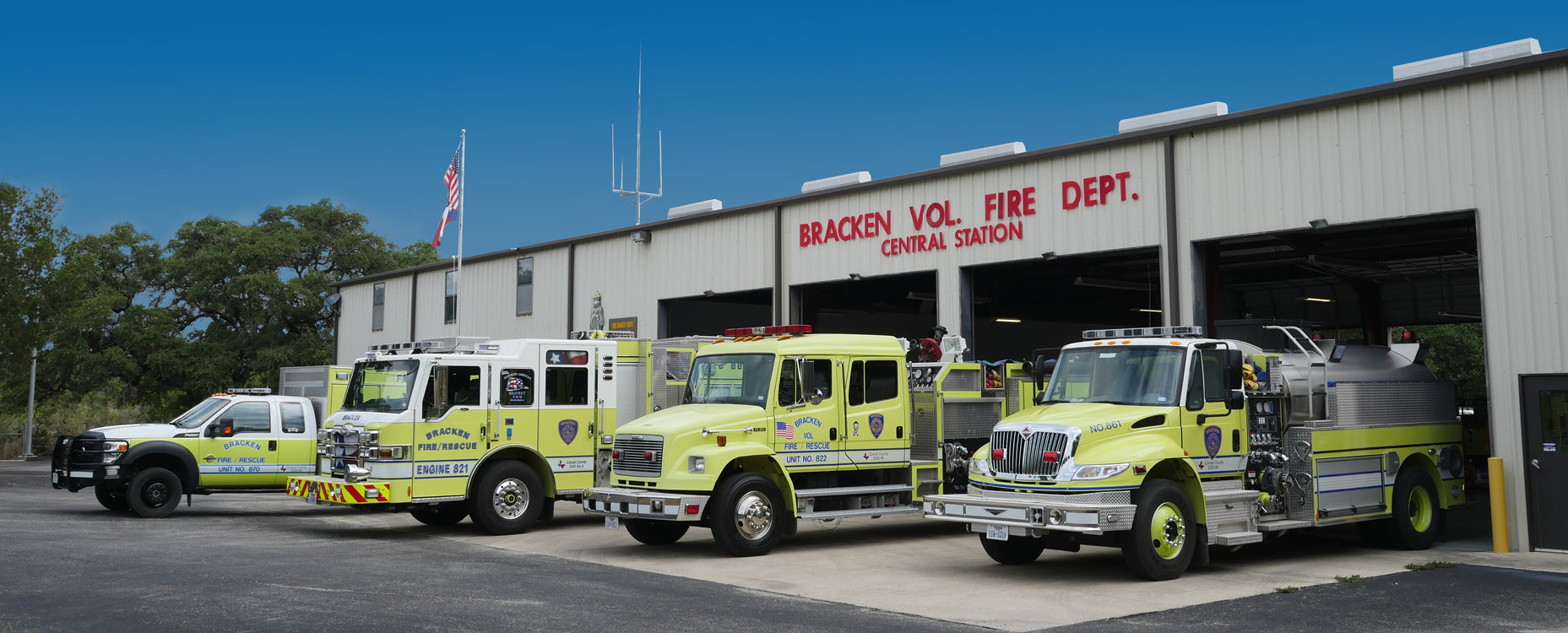 Bracken Volunteer Fire Department inside proportions 1857 X 750