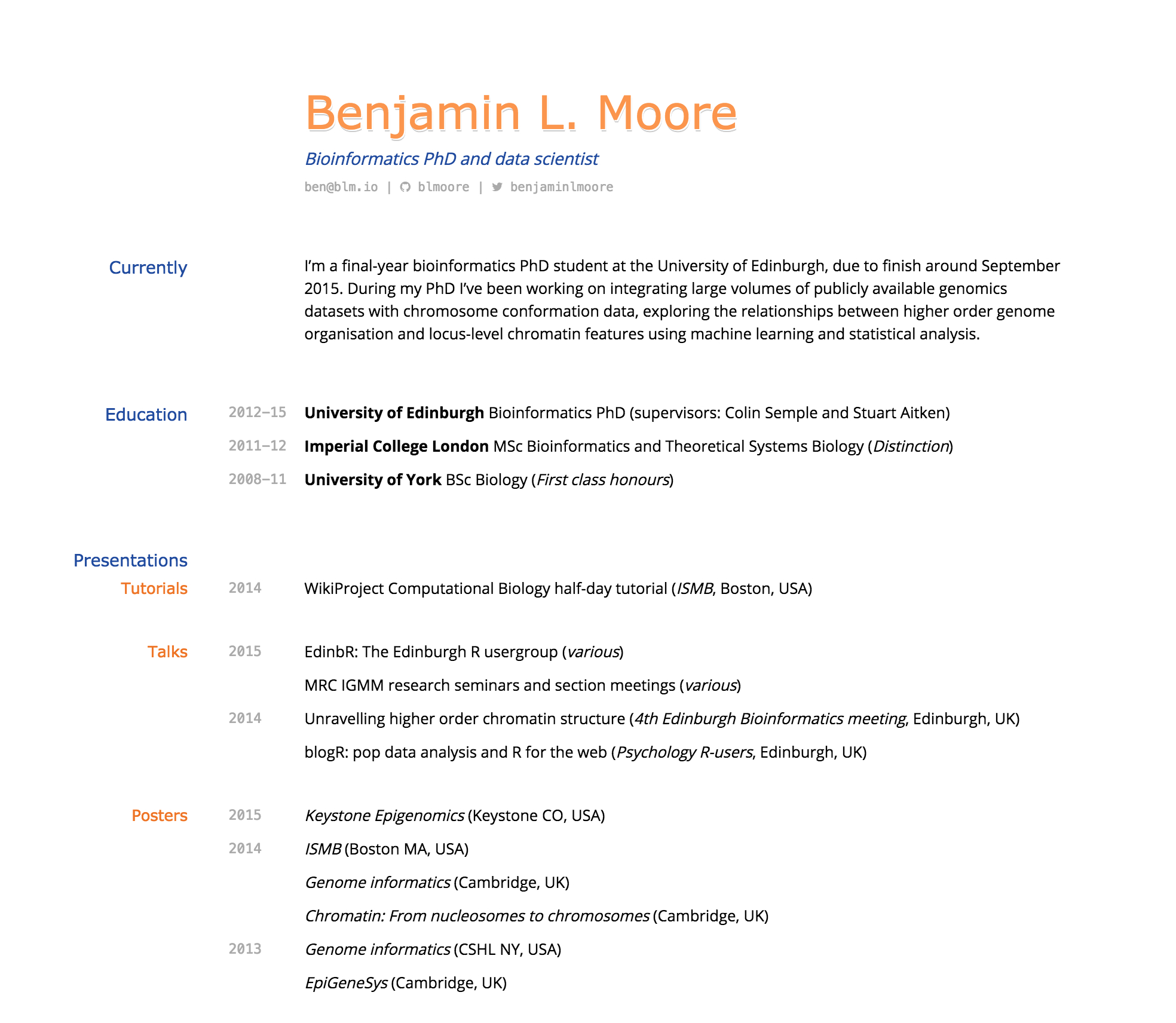 markdown resume template github