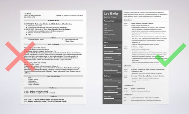 Business Analyst Modern Resume Template Debandje for size 3000 X 1599