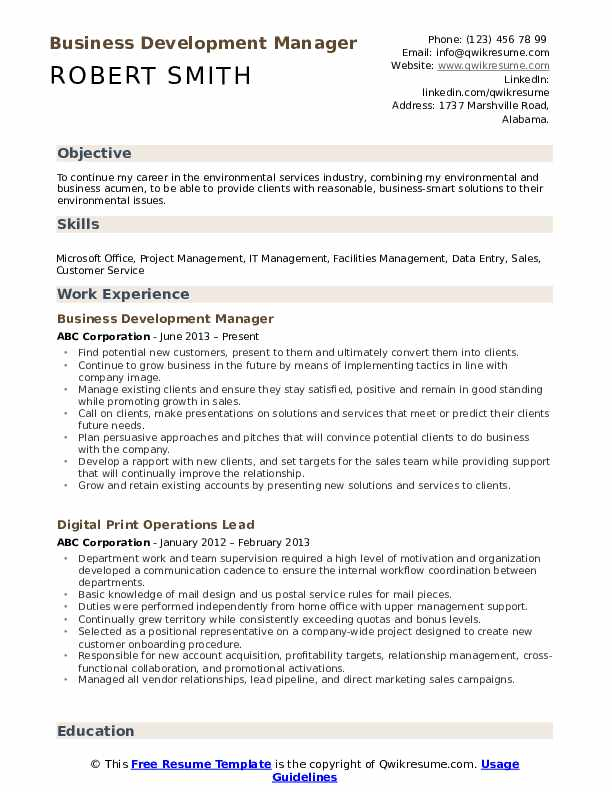 Business Development Skills Resume Mangan pertaining to size 612 X 792