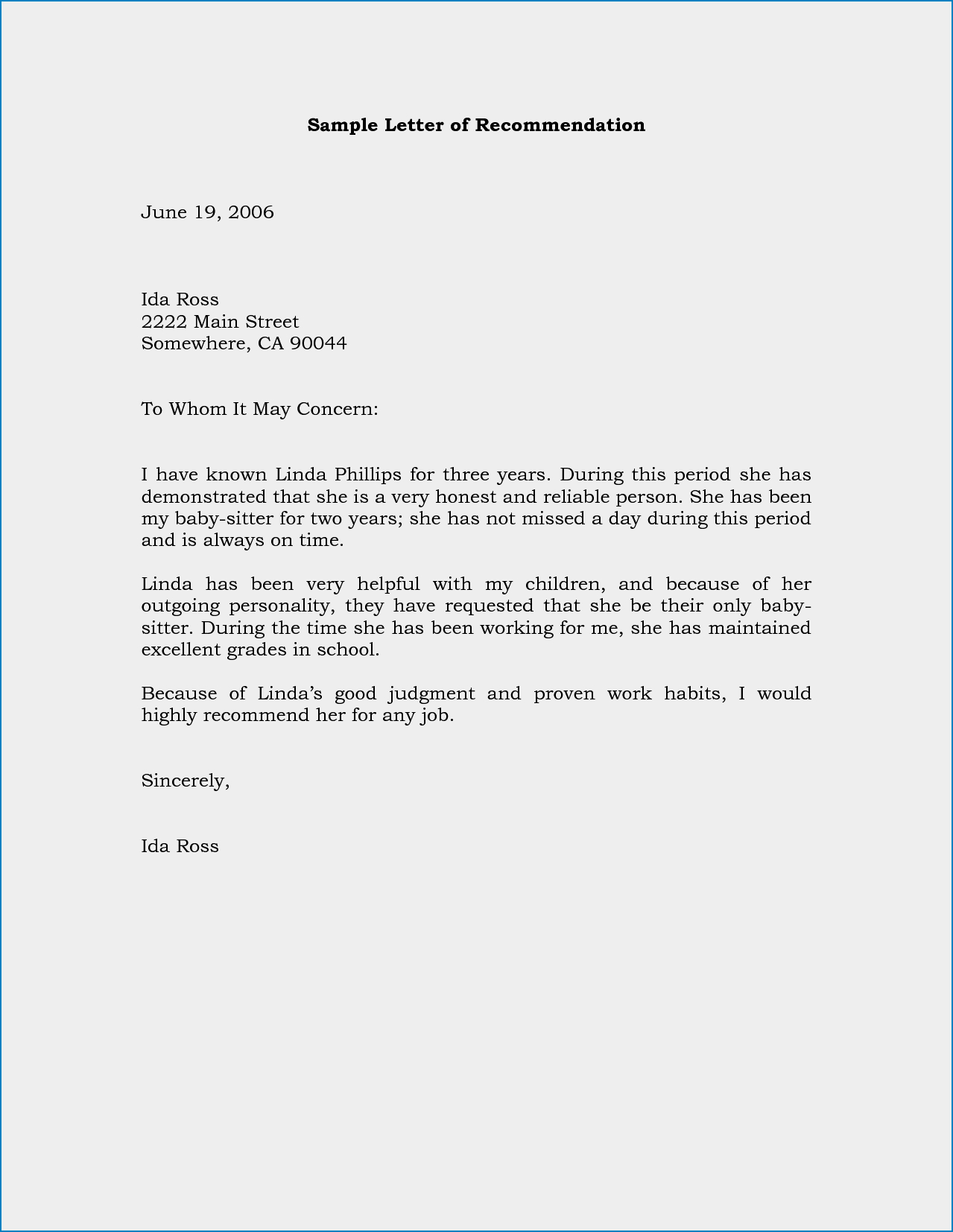 Business Letter Of Recommendation Template Zitemplate for measurements 1279 X 1654