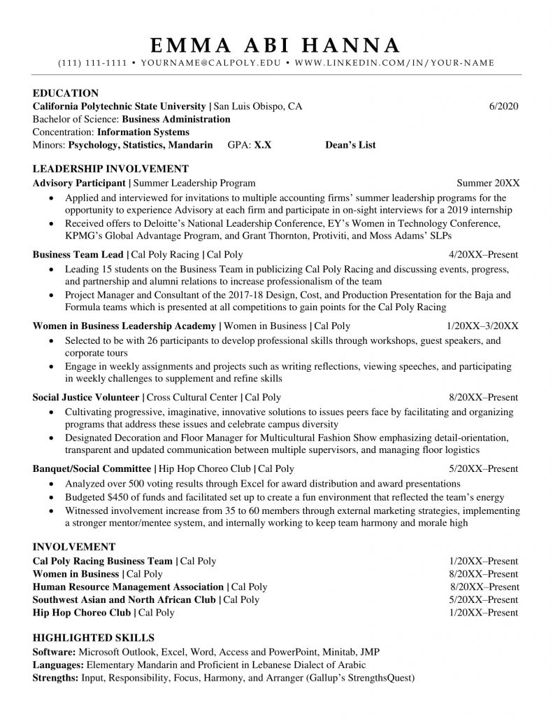 cal-poly-resume-template-invitation-template-ideas