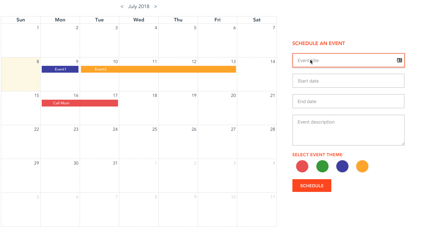 Calendar Event Scheduling In Vue throughout proportions 1352 X 789