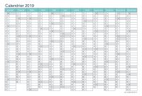 Calendrier 2019 Imprimer Pdf Et Excel Icalendrier throughout dimensions 1684 X 1190