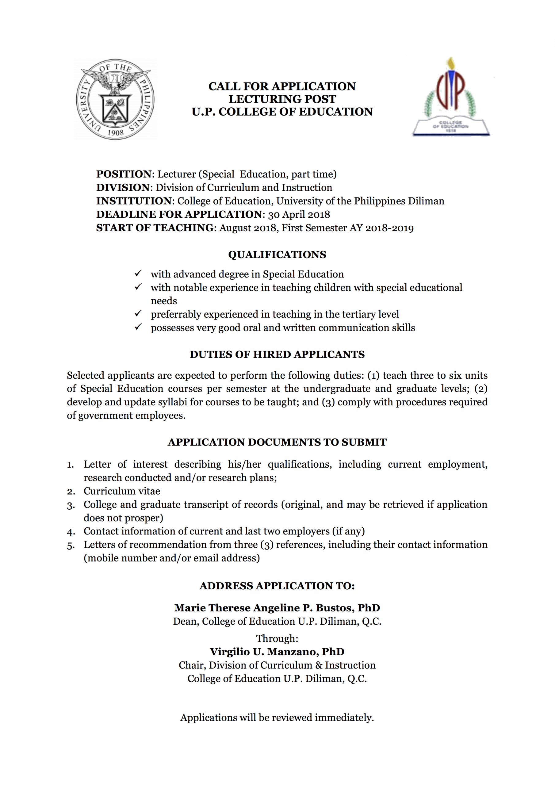 Call For Application Special Education with regard to sizing 2480 X 3507