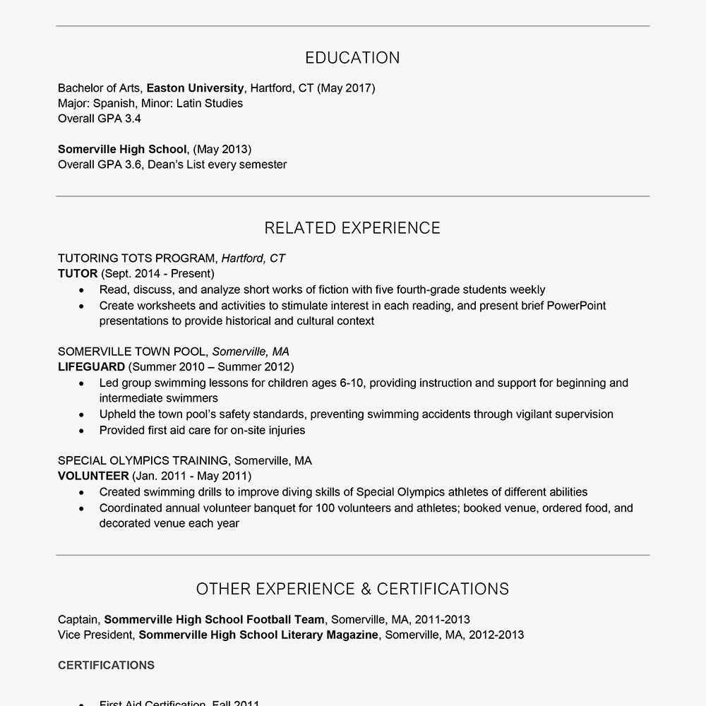 Camp Counselor Cover Letter And Resume Examples regarding measurements 1000 X 1000