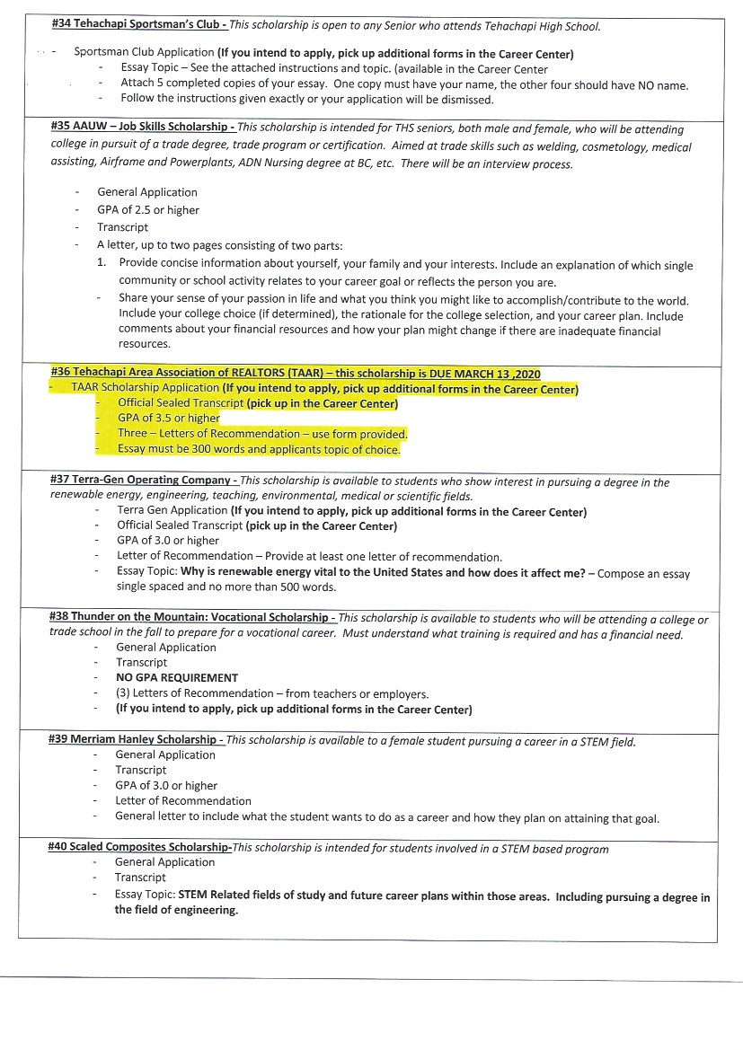 Career Center Scholarships for proportions 827 X 1169
