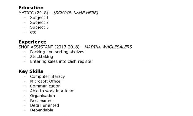 Careers Portal Entry Level Cv Template intended for dimensions 1653 X 2339