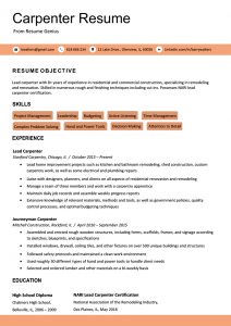 Carpenter Resume Sample Writing Tips Resume Genius for dimensions 800 X 1132