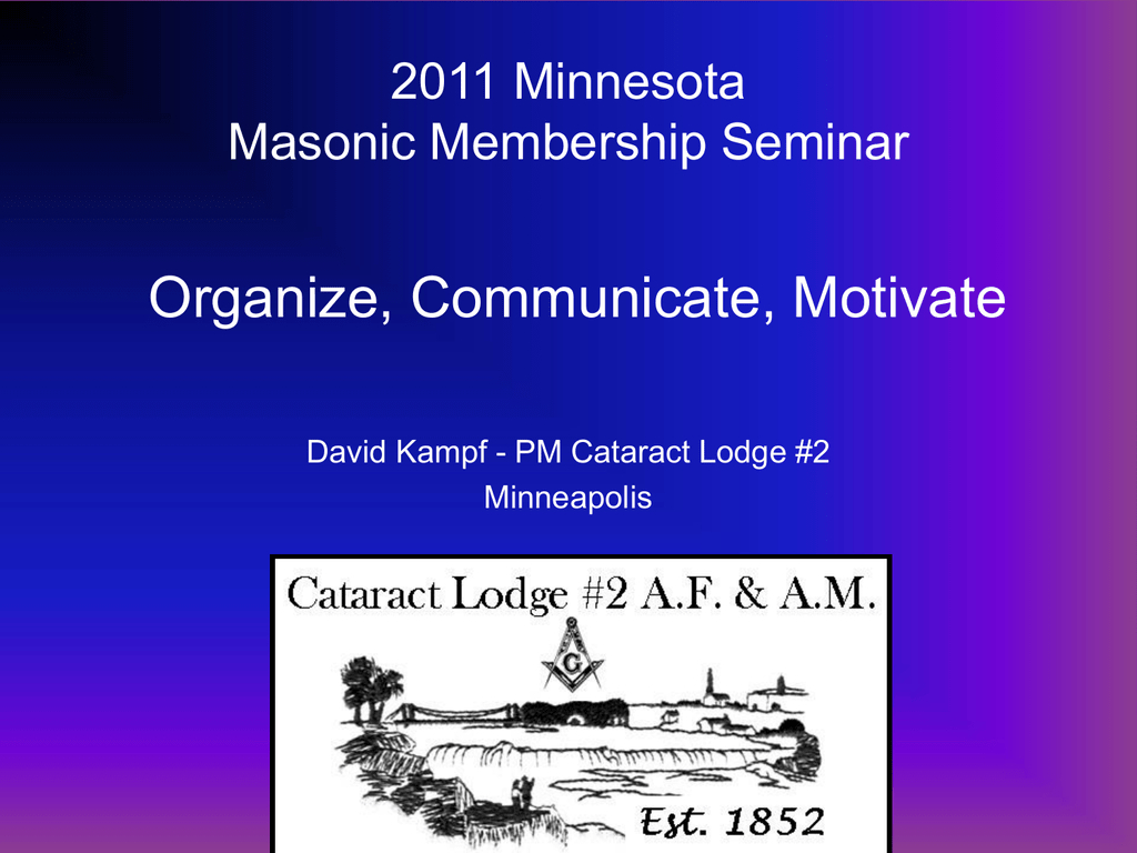 Cataract Lodge No 2 The Grand Lodge Of Minnesota in sizing 1024 X 768