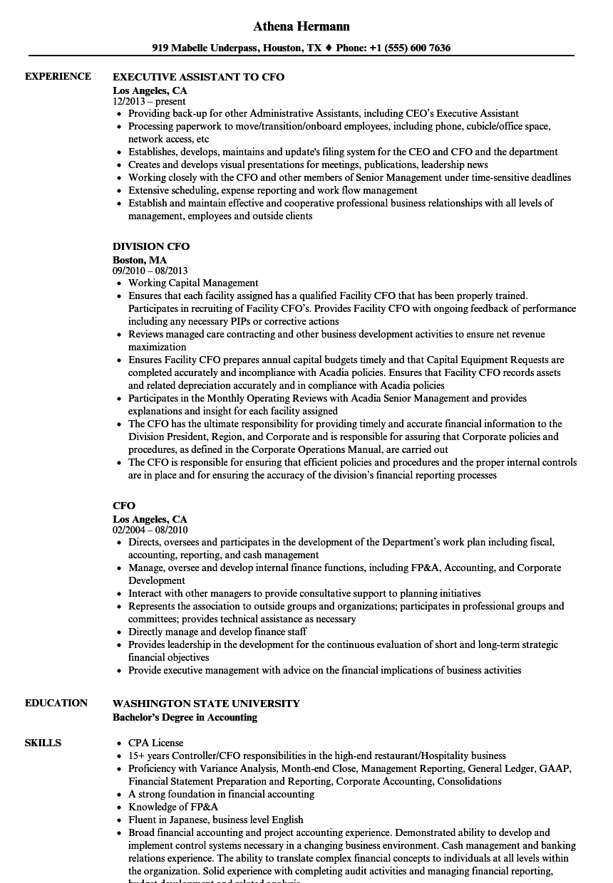 Cfo Resume Samples Velvet Jobs throughout measurements 860 X 1240