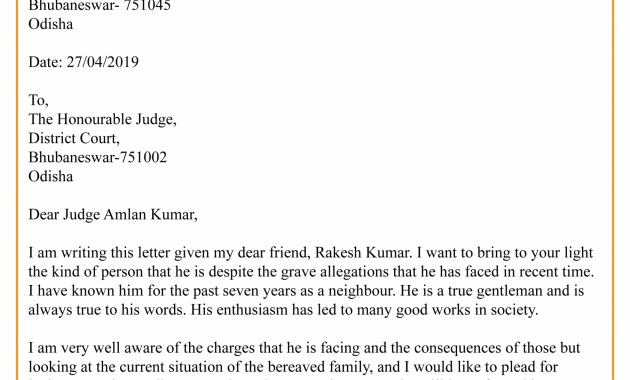 Character Letter To Judge Asking For Leniency 01 Best intended for sizing 2480 X 3508