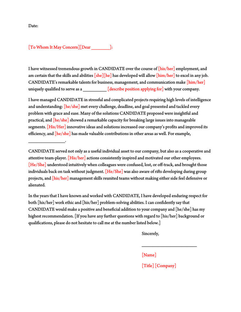 Legal Character Reference Letter Sample • Invitation ...