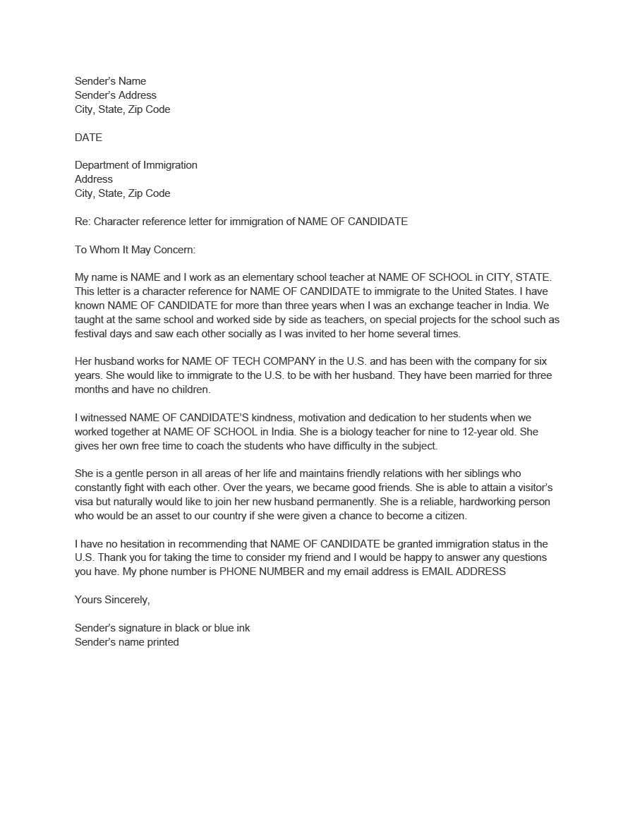 Character Reference Letter For Citizenship Debandje for dimensions 900 X 1165