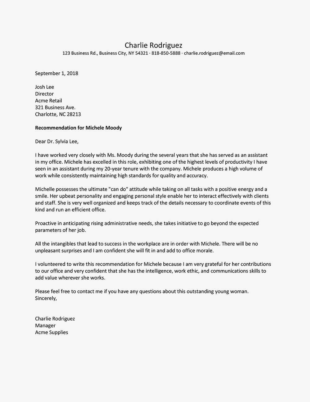 Character Reference Letter Sample For Employee Debandje for proportions 1000 X 1294