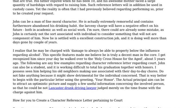 Character Reference Letters For Court Appearances Docshare within measurements 768 X 1024