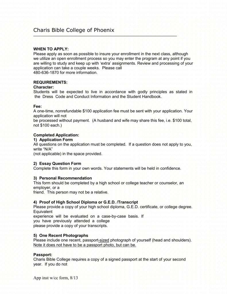 Charis Bible College Of Phoenix in dimensions 791 X 1024