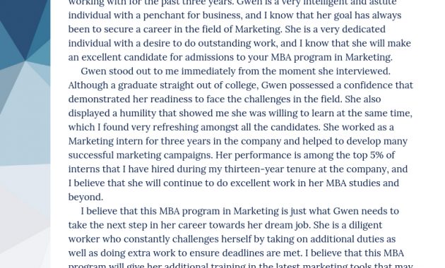 Check This Professional Sample Mba Recommendation Letter with regard to measurements 794 X 1123