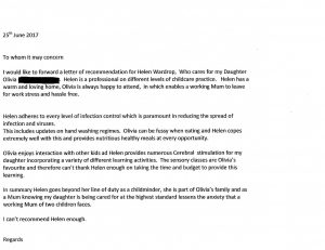 Childminder Recommendation Letter Akali inside dimensions 1600 X 1233