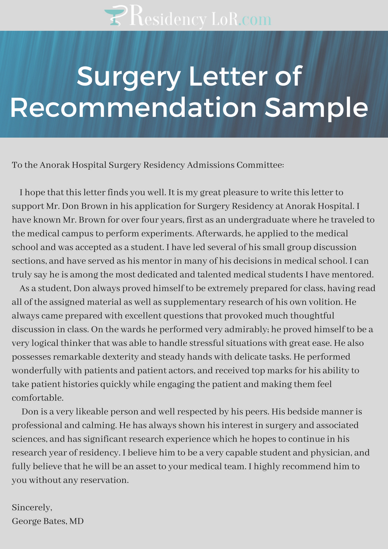 Choose Our Reliable Surgery Letter Of Recommendation Sample inside sizing 794 X 1123
