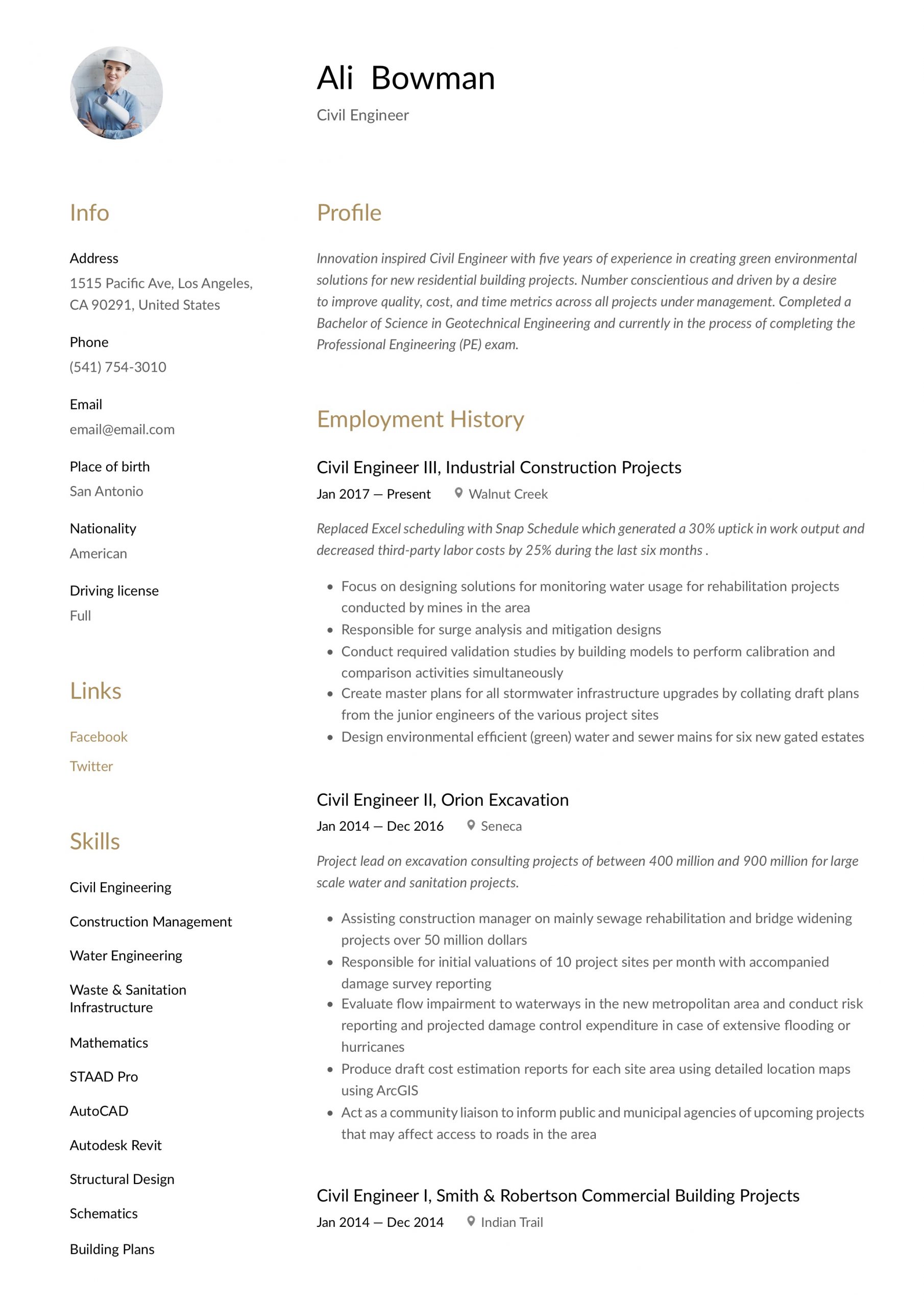 Civil Engineering Resume Example Best Resume Examples regarding measurements 2480 X 3507