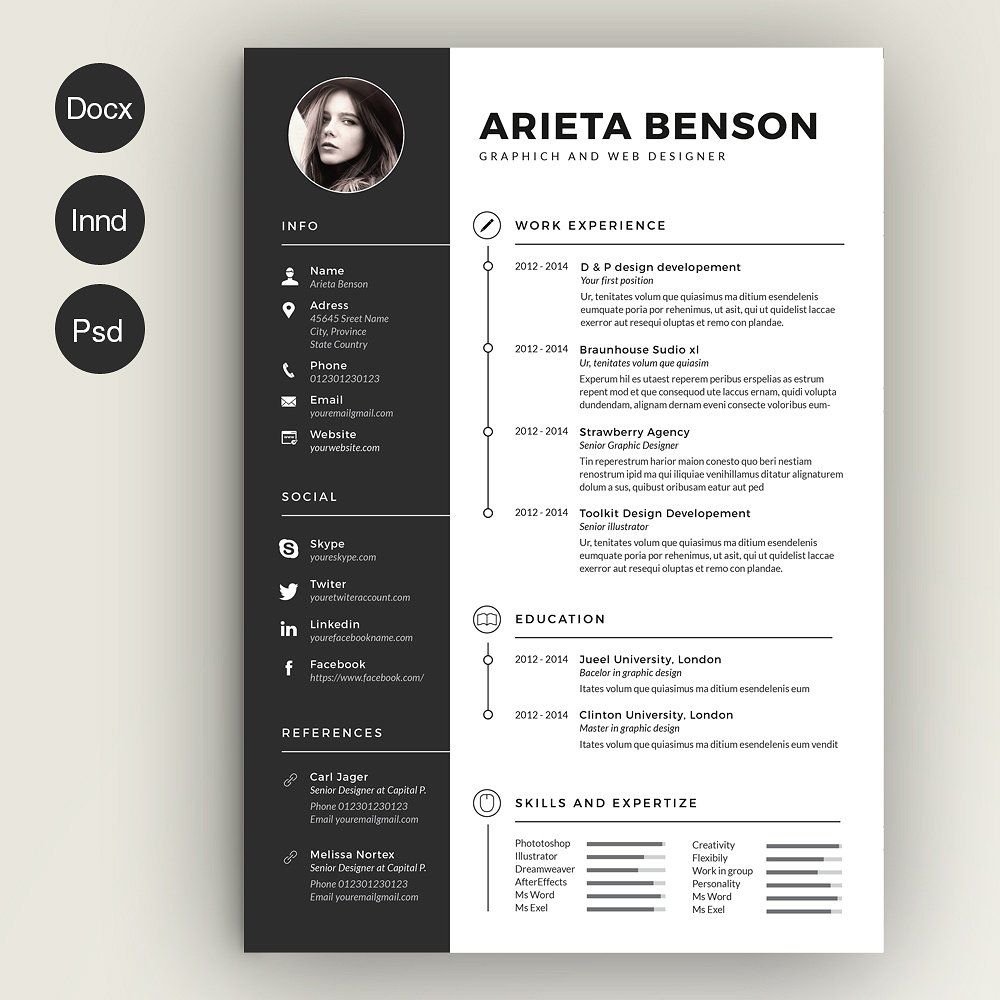 Clean Cv Resume Avec Images Modle Cv Modle De Cv with proportions 1000 X 1000