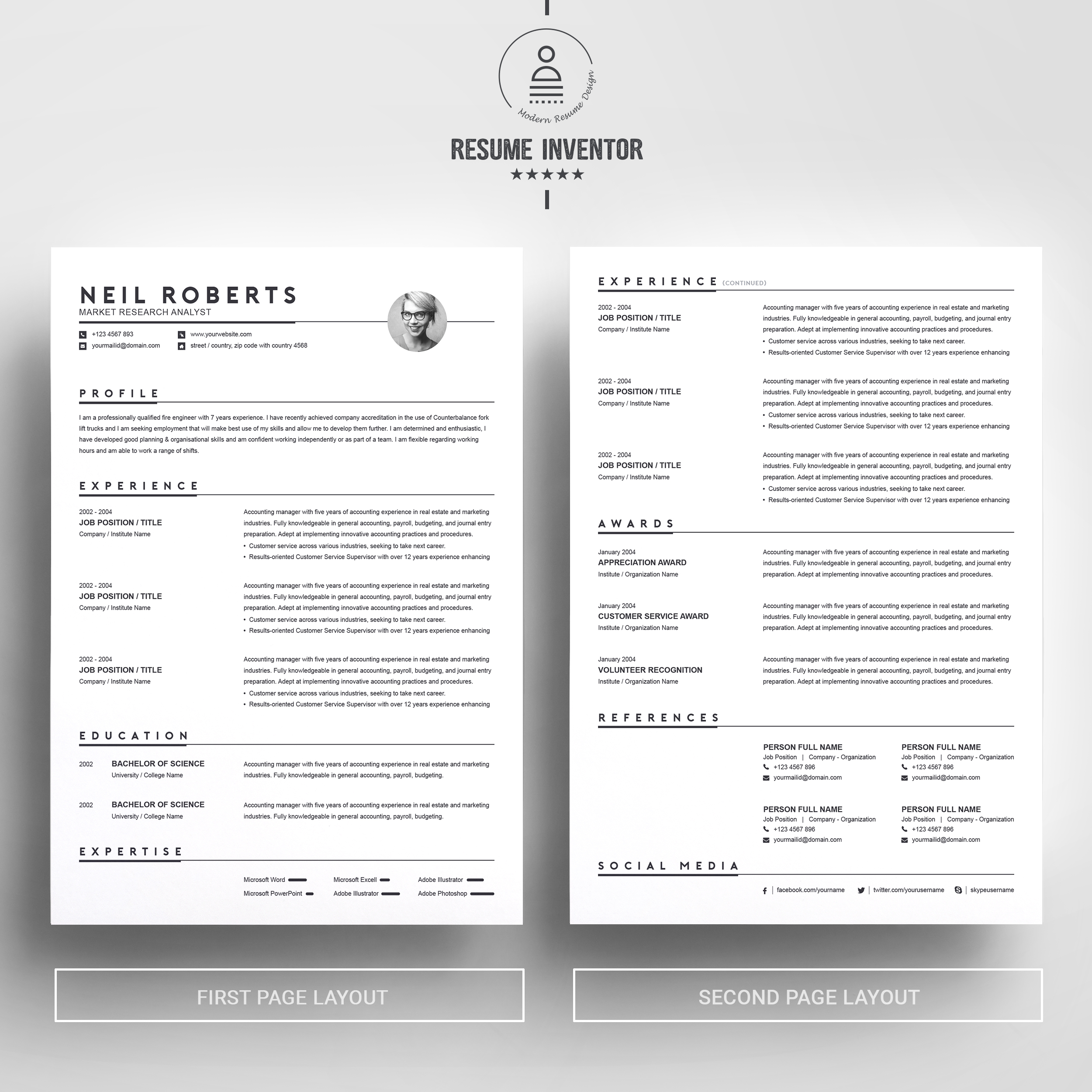 Clean Resume Template Word Resume Cv Cover Letter in measurements 2500 X 2500