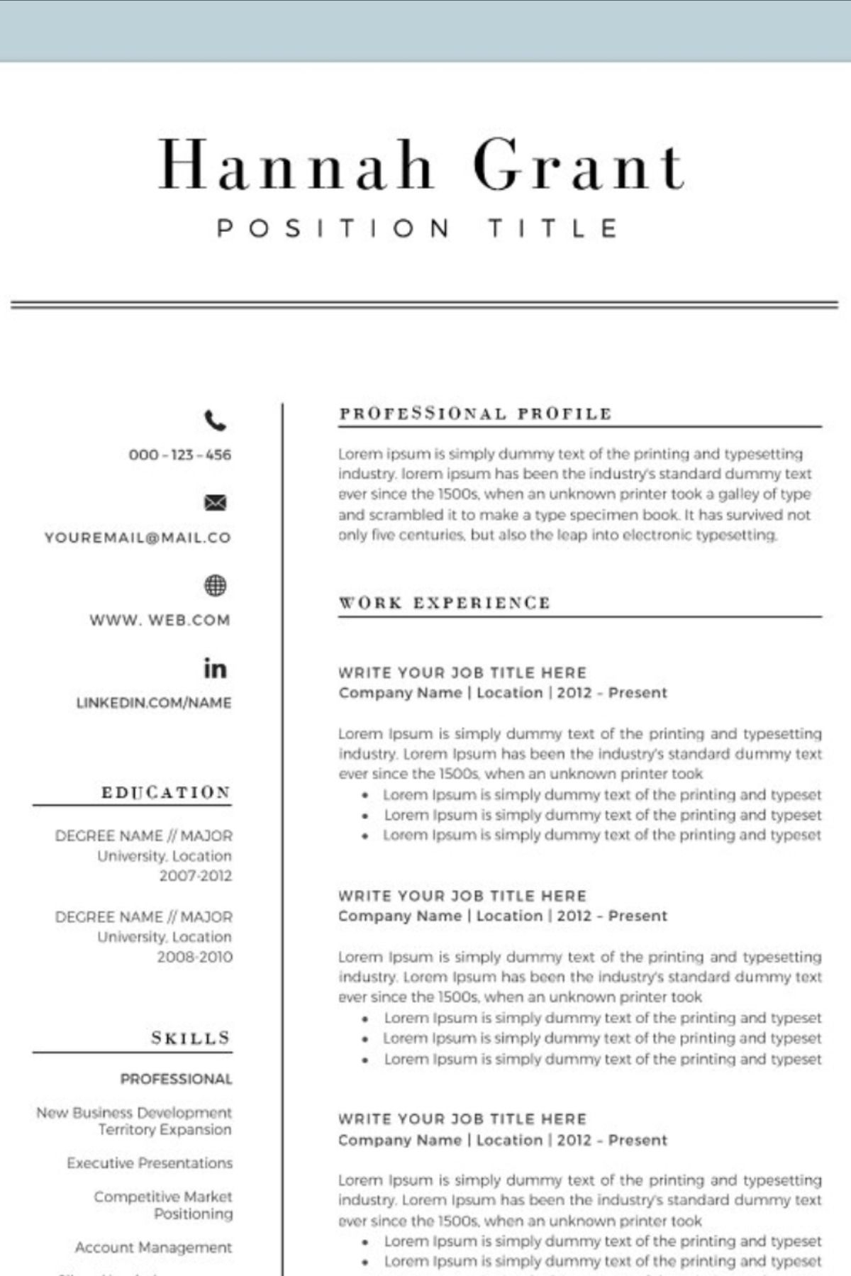 Clean Resumecv Template Word In 2020 Cv Template Word Cv within proportions 1200 X 1799