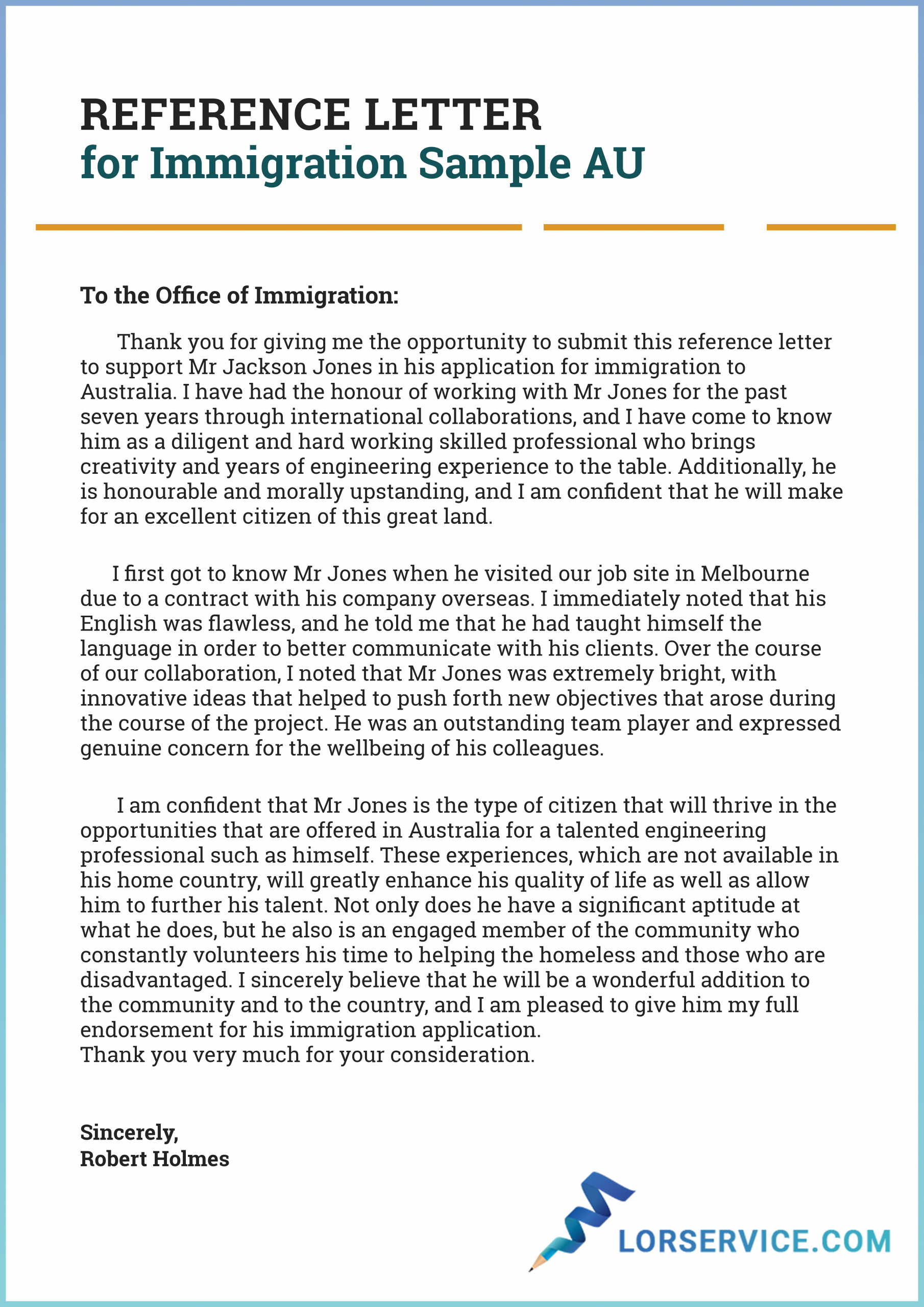 Letter Of Recommendation For Permanent Residency • Invitation Template