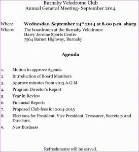 Club Agm Agenda Template Debandje in sizing 1447 X 1586