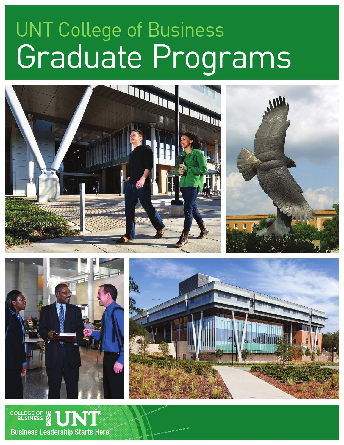 Cob Graduate Viewbook Unt College Of Business Issuu pertaining to sizing 1156 X 1496