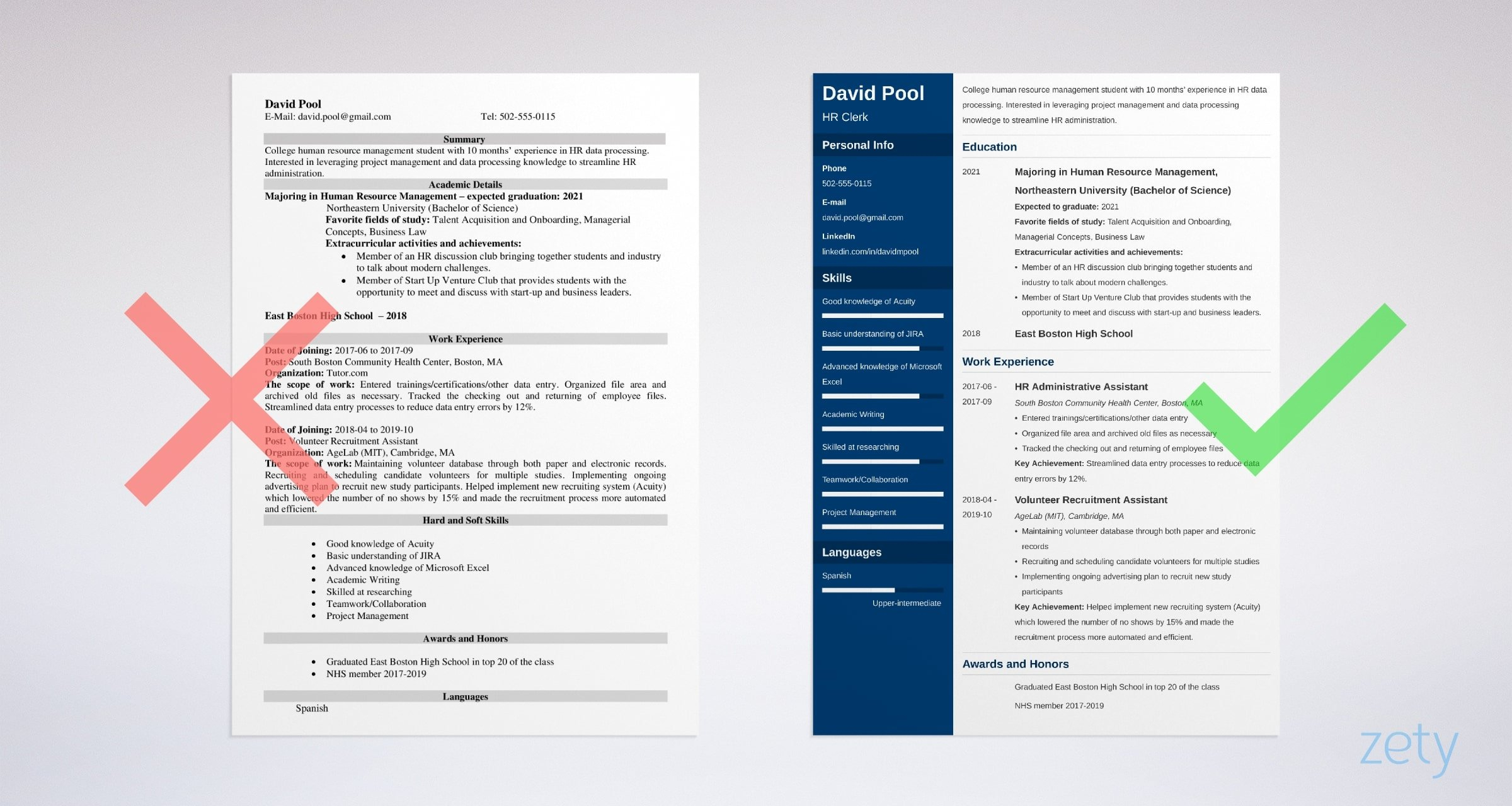 College Freshman Resume Template Guide 20 Examples in sizing 2400 X 1280