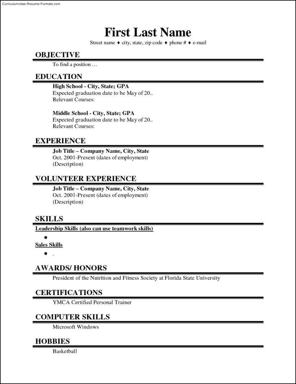 College Student Resume Template Microsoft Word Free Sample throughout proportions 991 X 1282