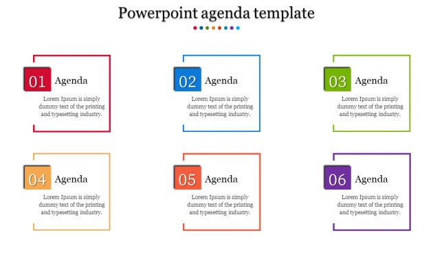 Colorful Powerpoint Agenda Template for size 1280 X 720