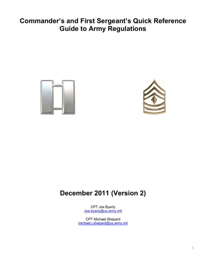Commanders And First Sergeants Quick Reference Guide To Army pertaining to sizing 791 X 1024