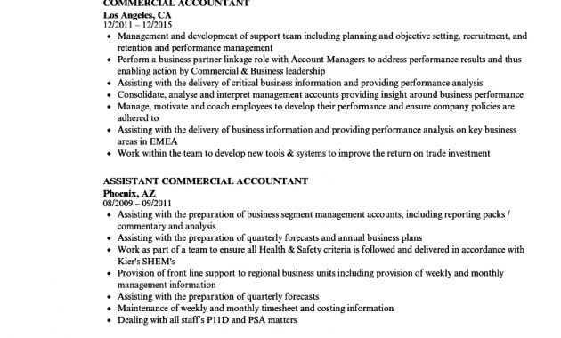 Commercial Accountant Resume Samples Velvet Jobs throughout dimensions 860 X 1240