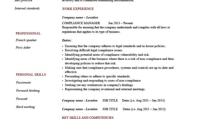 Compliance Manager Resume Manager Resume for measurements 801 X 1132