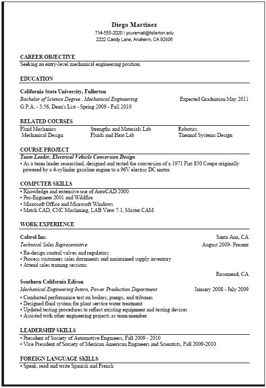 Computer Engineering Resume Sample Enom pertaining to sizing 525 X 765