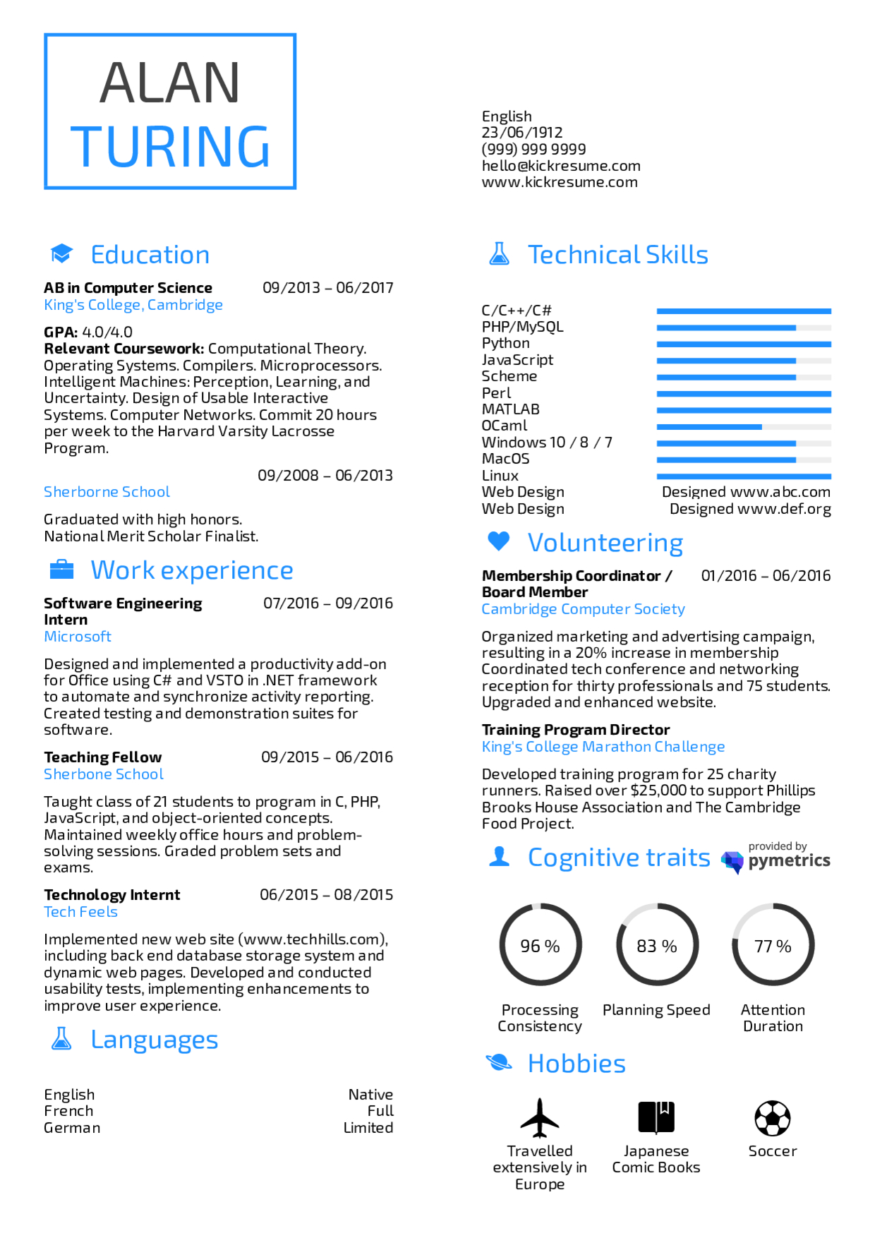 Computer Science Computer Science Resume Examples Resume intended for measurements 1240 X 1754