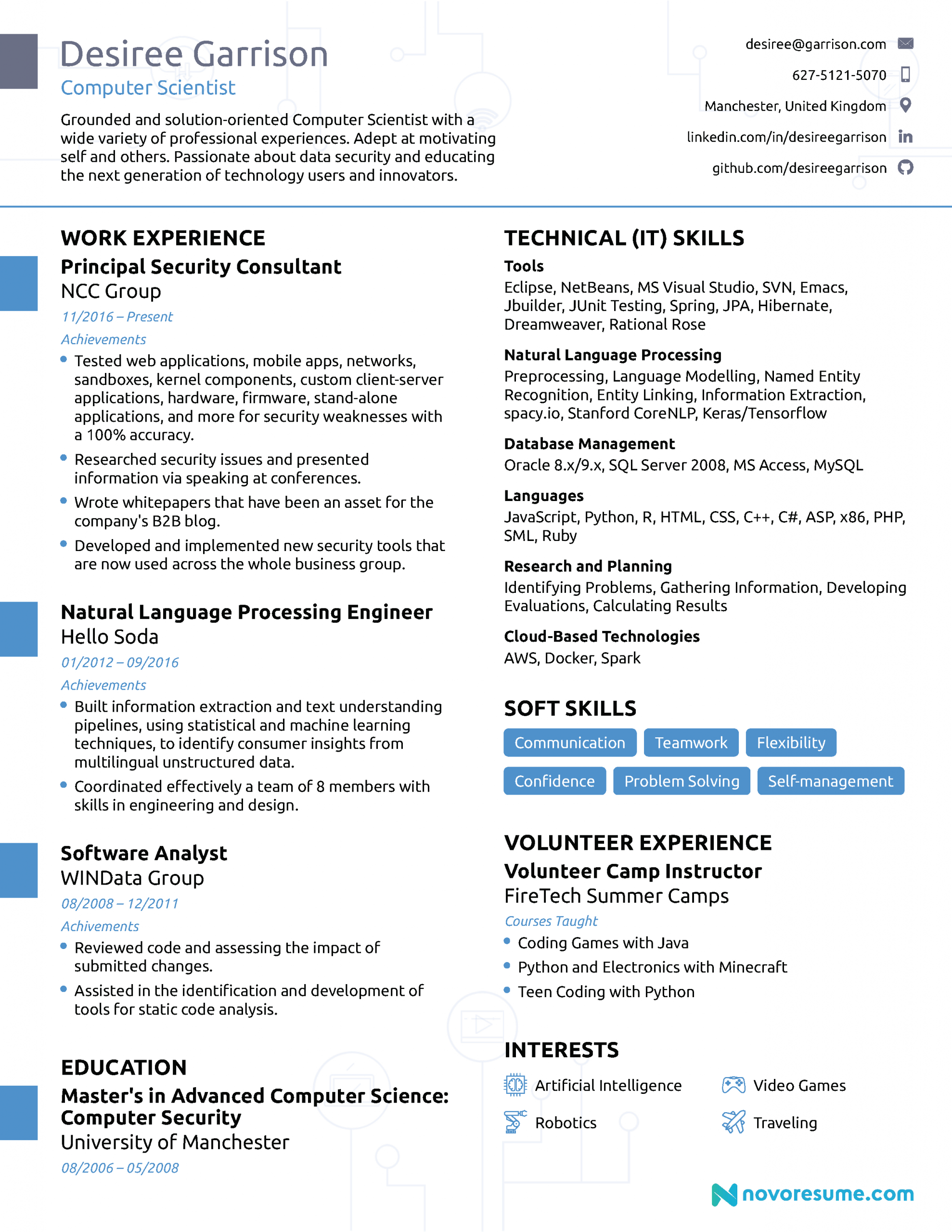 Computer Science Resume 2020 Guide Examples inside dimensions 2550 X 3300